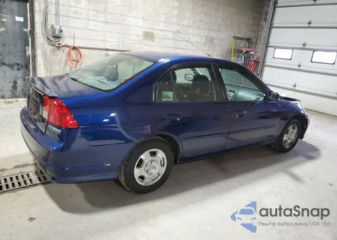 2005 Honda Civic Hybrid from USA, damaged, VIN JHMES96655S016835